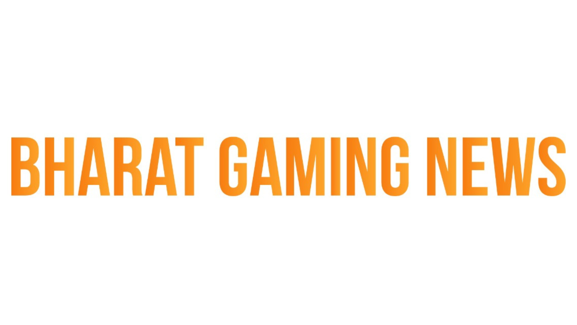 Bharat Gaming News logo in bold orange uppercase letters on a white background.